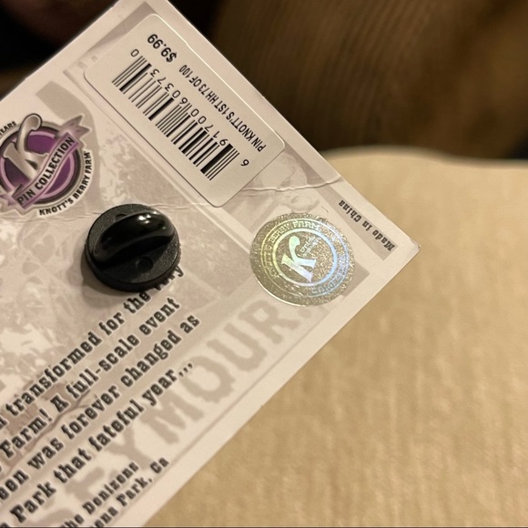 Knotts Berry Scary Farm Pin #73 FIRST HALLOWEEN HAUNT TICKET 100th Anniversary - Picture 3 of 3